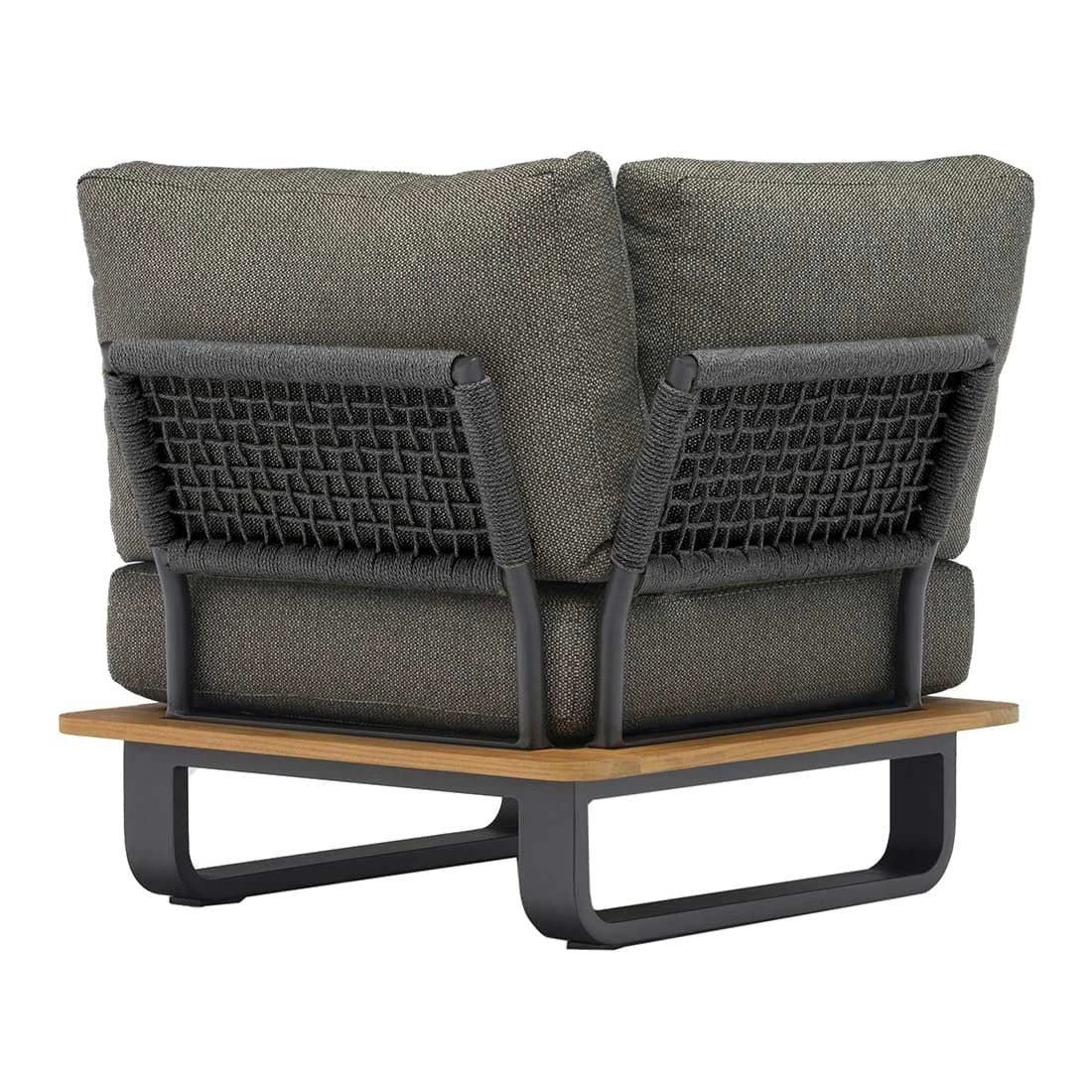 Zebra Park Ecklounge 5-tlg. Aluminium/Teak/Rope Graphit/Sutton Grey Graphit/Teak/Sutton Grey 6 Zebra Park Ecklounge 5-tlg. Aluminium/Teak/Rope Graphit/Sutton Grey Graphit/Teak/Sutton Grey – Bild 6