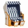 Sunny Smart Rustikal 34 Z Strandkorb Pinie/Geflecht Weiß/Blau
