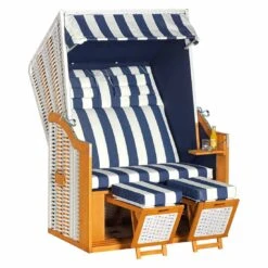 Sunny Smart Rustikal 34 Z Strandkorb Pinie/Geflecht Weiß/Blau
