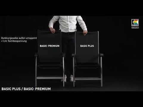 Kettler Basic+ Premium Klappsessel Aluminium/Textilene Silber/Lakritz 1 Kettler Basic+ Premium Klappsessel Aluminium/Textilene Silber/Lakritz