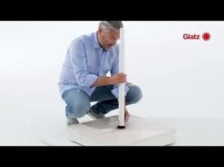 Glatz Twist Mittelstockschirm 240x240cm Carmine