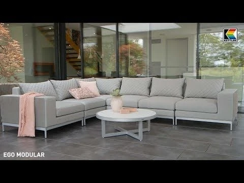 Kettler Ego Modular Gartensofa Aluminium/Sunbrella® Anthrazit/Sooty 1 Kettler Ego Modular Gartensofa Aluminium/Sunbrella® Anthrazit/Sooty