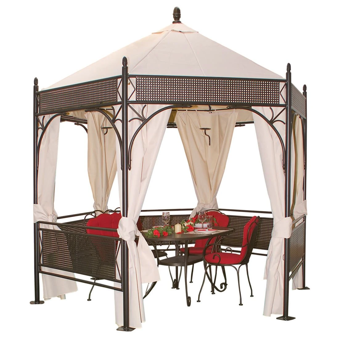 MBM Romeo Vorhang-Set Für Pavillon Romeo Romantik Natur 2 MBM Romeo Vorhang-Set Für Pavillon Romeo Romantik Natur – Bild 2