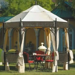 MBM Romeo Vorhang-Set Für Pavillon Romeo Romantik Natur 5 MBM Romeo Vorhang-Set Für Pavillon Romeo Romantik Natur -Garten Paradies Verkauf 402834 3