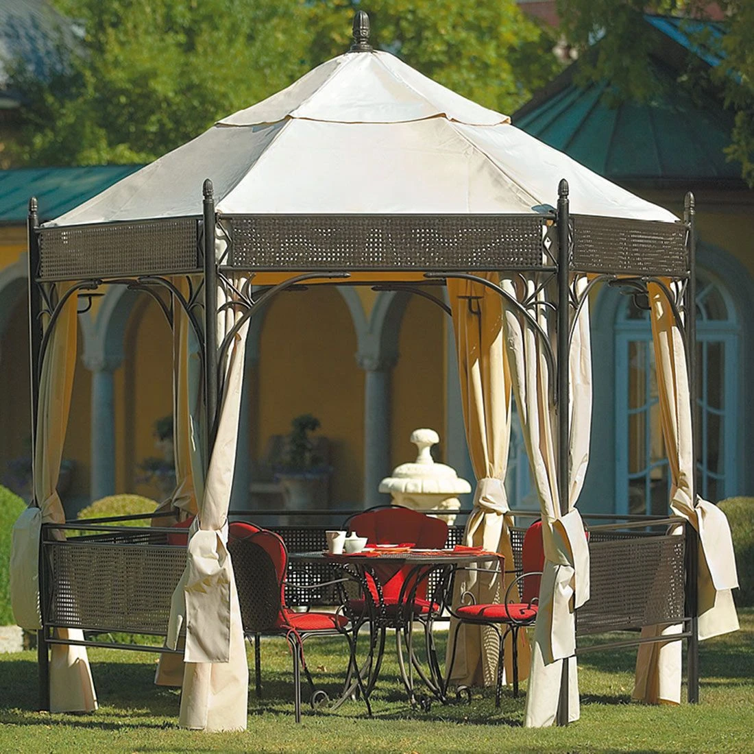 MBM Romeo Vorhang-Set Für Pavillon Romeo Romantik Natur 3 MBM Romeo Vorhang-Set Für Pavillon Romeo Romantik Natur – Bild 3