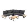 4Seasons Country Ecklounge 4-tlg. Mit Tisch 110x65cm Anthrazit/Natur