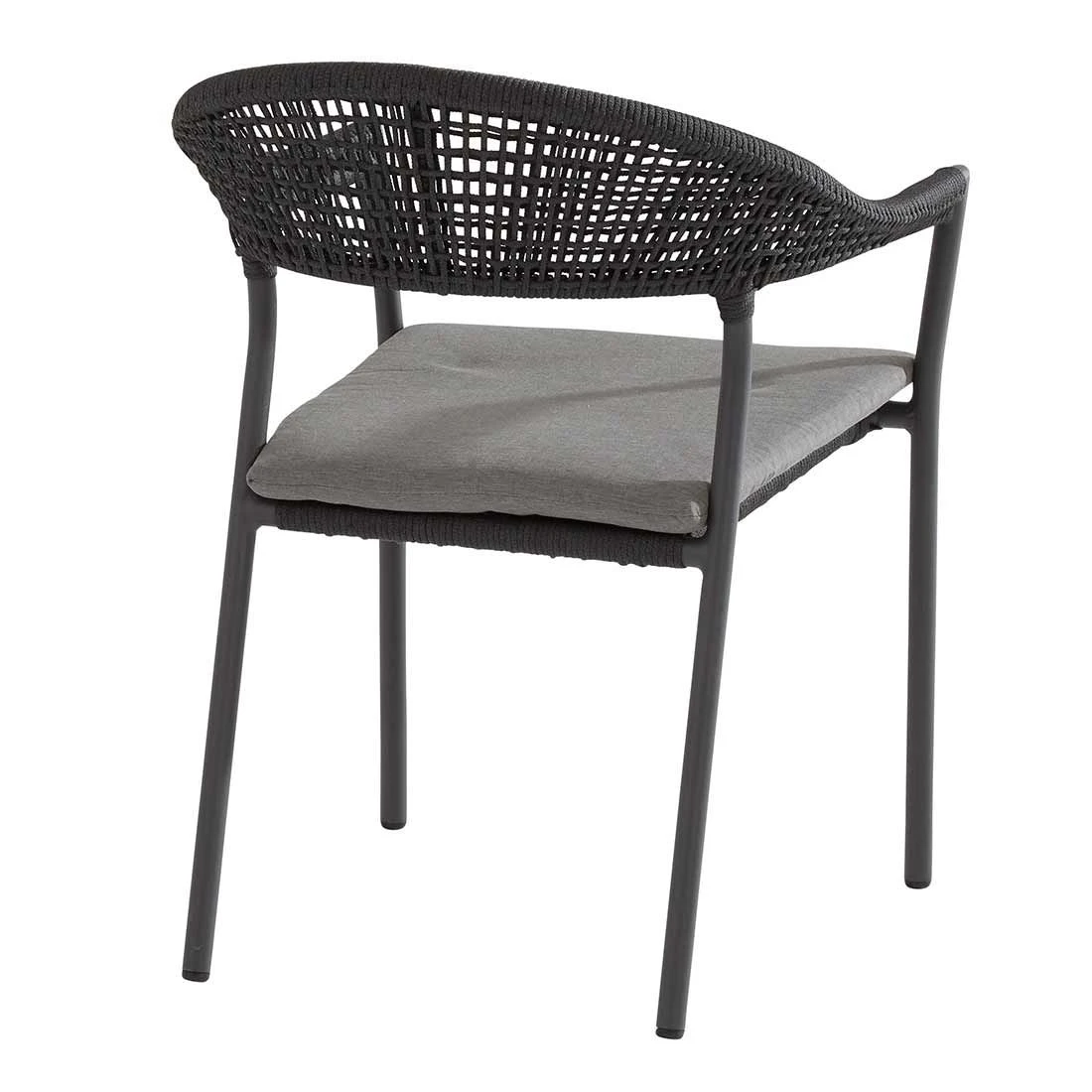 4Seasons Sienna Stapelsessel Aluminium/Rope Anthrazit 3 4Seasons Sienna Stapelsessel Aluminium/Rope Anthrazit – Bild 3