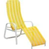 Karasek Florida Gesundliege Aluminium/Textilene Weiß/Weiß-Gelb