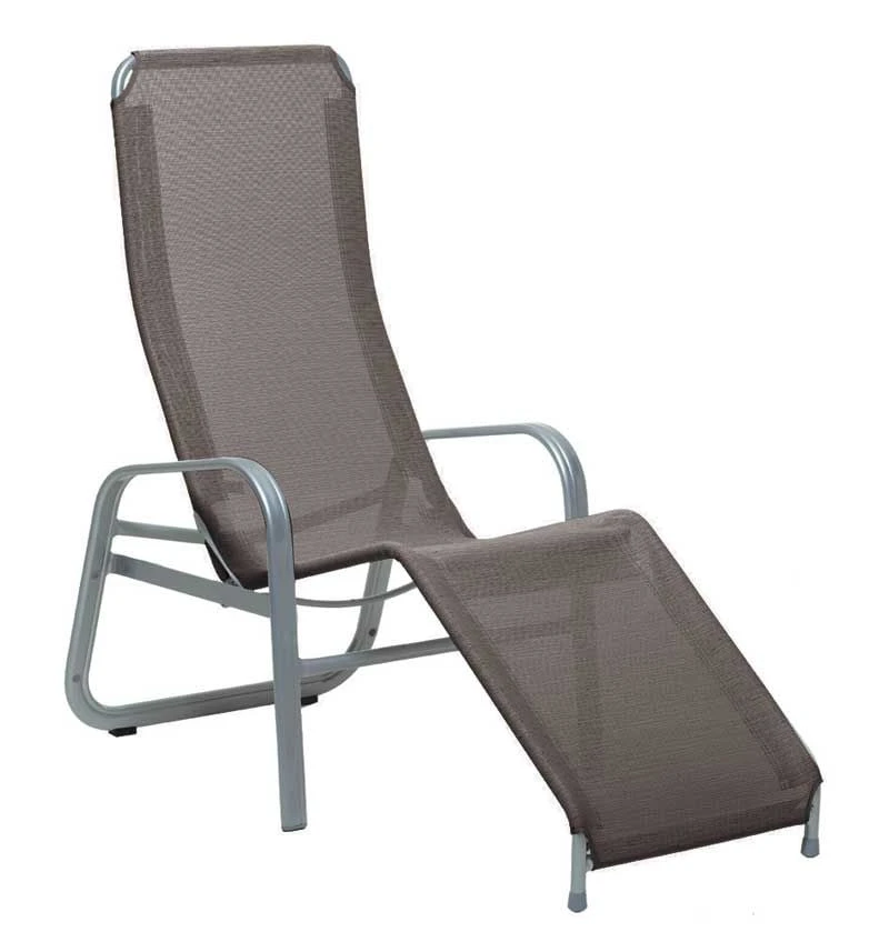 Karasek Florida Gesundliege Aluminium/Textilene Silber/Taupe 1 Karasek Florida Gesundliege Aluminium/Textilene Silber/Taupe