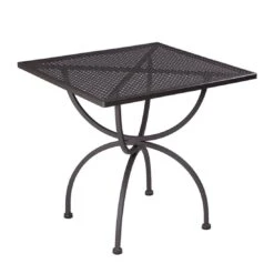 MBM Romeo Gartentisch 75x75 Cm Schmiedeeisen Marone Antik