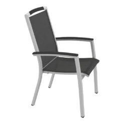 Sieger Trento Stapelsessel Hoch Aluminium/Textilene Graphit/Grau -Garten Paradies Verkauf 685842 2