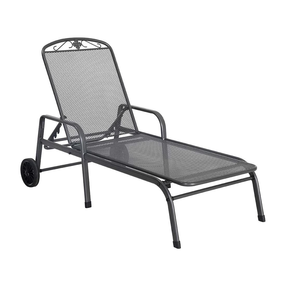 MWH Savoy Gartenliege Streckmetall Eisengrau 1 MWH Savoy Gartenliege Streckmetall Eisengrau