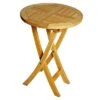 Zebra Poker Klapptisch Ø50 Cm Teak Natur