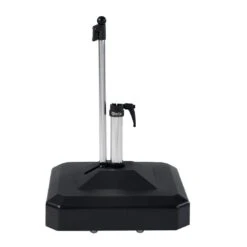 Glatz Schirmsockel R45 Fahrbar Inkl. Standrohr - Eckig Anthrazit 50x50x12 Cm - Ohne Gewichte-Set