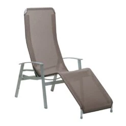 Karasek California Gesundliege Aluminium/Textilene Silber/Taupe