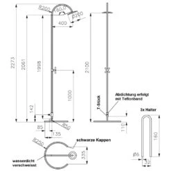 Ideal Marlin Gartendusche Kaltwasser Edelstahl -Garten Paradies Verkauf 811022 5