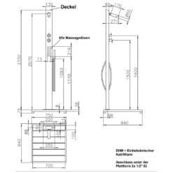 Ideal Malta Gartendusche Warmwasser Edelstahl/WPC 7 Ideal Malta Gartendusche Warmwasser Edelstahl/WPC -Garten Paradies Verkauf 811099 4