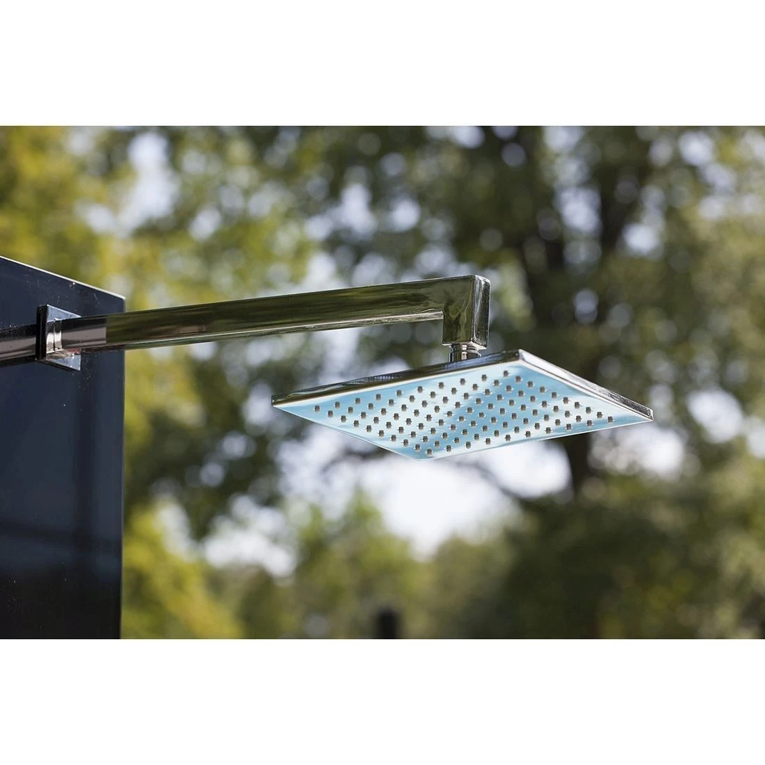 Ideal Kuba Gartendusche Warmwasser Edelstahl/WPC/Glas 2 Ideal Kuba Gartendusche Warmwasser Edelstahl/WPC/Glas – Bild 2