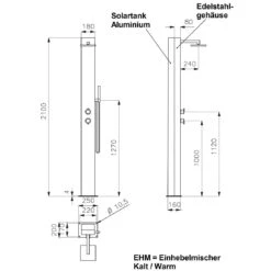 Ideal Trinidad Garten Solardusche Edelstahl -Garten Paradies Verkauf 811187 4