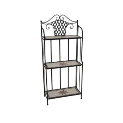 Siena Garden Stella Regal 143x62cm Mattschwarz