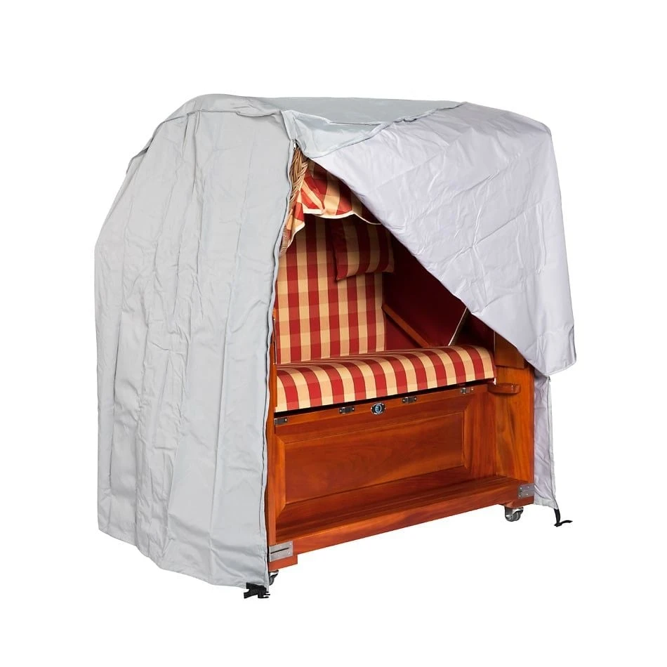 Heinemeyer Strandkorbhülle 133x98x165/154cm PROsista Grau 2 Heinemeyer Strandkorbhülle 133x98x165/154cm PROsista Grau – Bild 2