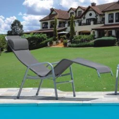 Karasek Grenada Gesundliege Stahlrohr/Textilene Platin/Taupe -Garten Paradies Verkauf 849599 3