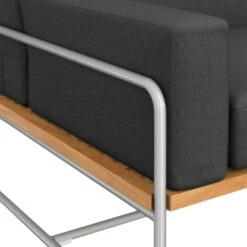 OUTLIV. Largo Ecklounge 5-teilig Stahl/Akazie Mit Kissen Silber/Dunkelgrau -Garten Paradies Verkauf 854428 10