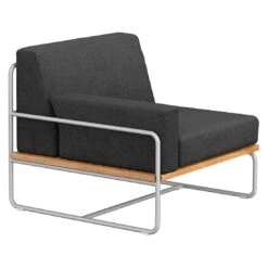 OUTLIV. Largo Ecklounge 5-teilig Stahl/Akazie Mit Kissen Silber/Dunkelgrau -Garten Paradies Verkauf 854428 6