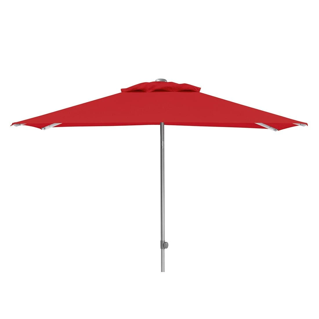 Kettler Easy Mittelstockschirm 150x210 Cm - Push-Up Silber/Rot 2 Kettler Easy Mittelstockschirm 150x210 Cm - Push-Up Silber/Rot – Bild 2