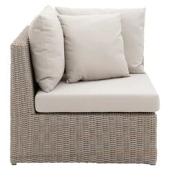 Domus Ventures Matera Eck-/Endmodul Halbrundgeflecht/SDP Vintage/Winter