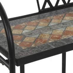 Siena Garden Prato Regal 143cm Eisen/Mosaikoptik 3 Böden Mattschwarz/Terracotta-Mix 8 Siena Garden Prato Regal 143cm Eisen/Mosaikoptik 3 Böden Mattschwarz/Terracotta-Mix -Garten Paradies Verkauf 933463 4