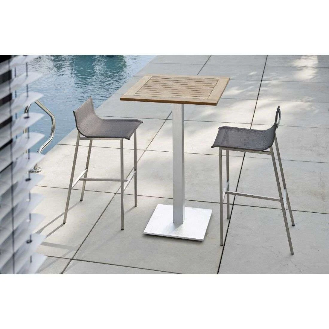 Stern Barny Garten-Barstuhl Edelstahl/Textilene Edelstahl/Silbergrau 12 Stern Barny Garten-Barstuhl Edelstahl/Textilene Edelstahl/Silbergrau – Bild 12