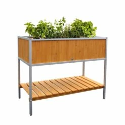 Habau Hochbeet Mit Aluminium/Kiefer Braun/Grau -Garten Paradies Verkauf 970599 3