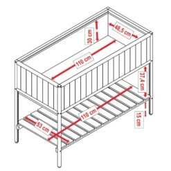 Habau Hochbeet Mit Aluminium/Kiefer Braun/Grau -Garten Paradies Verkauf 970599 4