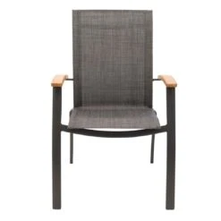 OUTLIV. Davos Stapelsessel Aluminium/Textilene Anthrazit/Grau -Garten Paradies Verkauf 990773 2