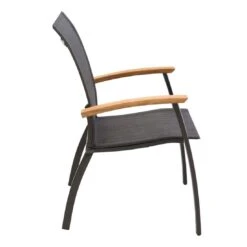 OUTLIV. Davos Stapelsessel Aluminium/Textilene Anthrazit/Grau -Garten Paradies Verkauf 990773 3