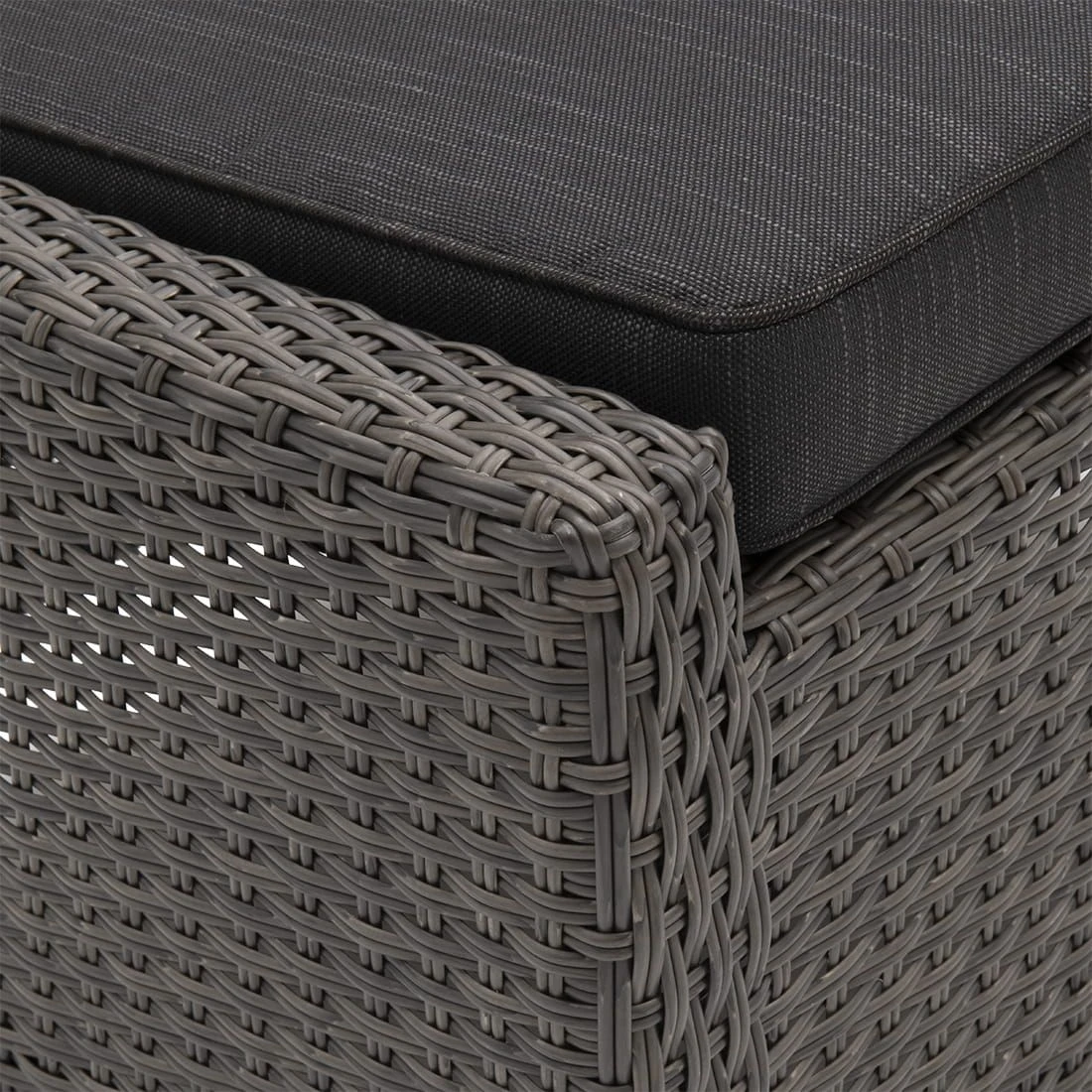 LC Garden Barcelona Hocker Aluminium/Geflecht Grau Mix/Schwarz 5 LC Garden Barcelona Hocker Aluminium/Geflecht Grau Mix/Schwarz – Bild 5