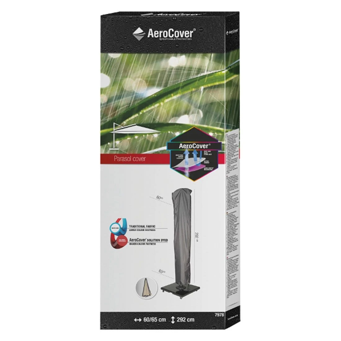 AeroCover Ampelschirm Schutzhülle 400x300cm Polyester Uni Anthrazit 7 AeroCover Ampelschirm Schutzhülle 400x300cm Polyester Uni Anthrazit – Bild 7