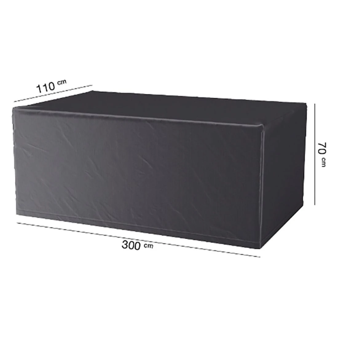 AeroCover Gartentisch Schutzhülle 300x110x70cm Polyester Uni Anthrazit 1 AeroCover Gartentisch Schutzhülle 300x110x70cm Polyester Uni Anthrazit