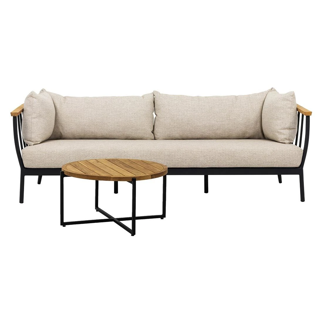 Apple Bee Condor Loungebank Inkl. Loungetisch Schwarz/Natur 2 Apple Bee Condor Loungebank Inkl. Loungetisch Schwarz/Natur – Bild 2