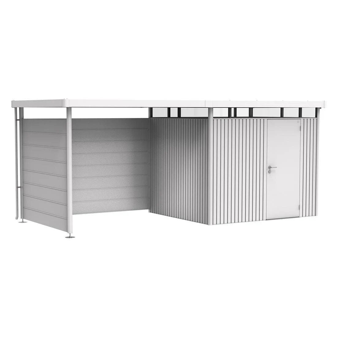 Biohort Highline Seitenwand Für Seitendach Silber-Metallic 2 Biohort Highline Seitenwand Für Seitendach Silber-Metallic – Bild 2