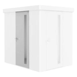 Biohort Neo Gerätehaus Zusatztür Silber-Metallic