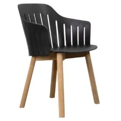Cane-Line Choice Gartenstuhl Teak/Polypropylen Natur/Schwarz