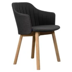 Cane-Line Choice Gartenstuhl Teakl/Polypropylen + Sitz-/Rückenkissen Natur/Schwarz