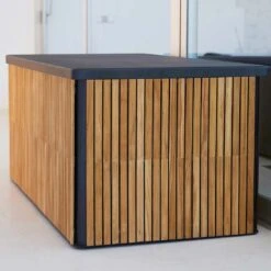 Cane-Line Combine Gartenbox Groß Teak/Aluminium Natur/Lava Grey -Garten Paradies Verkauf cane line combine kissentruhe gross teak aluminium 1463465 6