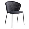 Cane-Line Lean Stapelstuhl Stahl/Geflecht Black