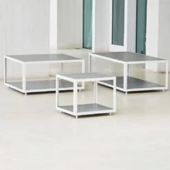 Cane-Line Level Beistelltisch 48x48cm Aluminium/Keramik Weiß/Light Grey -Garten Paradies Verkauf cane line level beistelltisch 48x48cm aluminium keramik 1479965 3