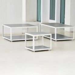 Cane-Line Level Beistelltisch 79x79cm Aluminium/Keramik Weiß/Light Grey -Garten Paradies Verkauf cane line level beistelltisch 79x79cm aluminium keramik 1479910 3