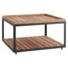 Cane-Line Level Beistelltisch 79x79cm Aluminium/Teak Lava Grey/Natur