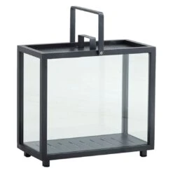 Cane-Line Lighthouse Laterne 46x23x42 Cm Rechteckig Aluminium Lava Grey